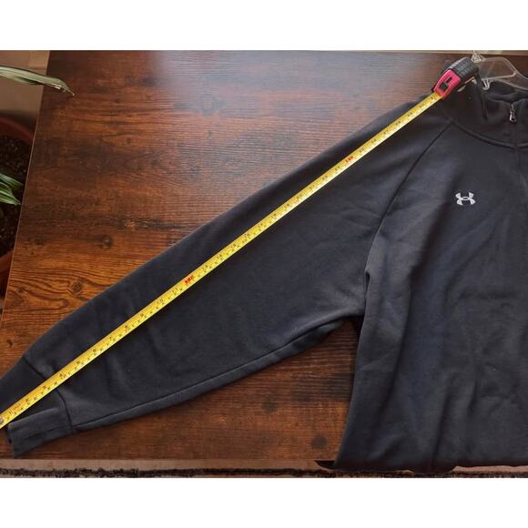 Under Armour Rival Terry Black Cotton-Blend Men's 1/2 Zip Pullover Sweater -3XL - Picture 4 of 8
